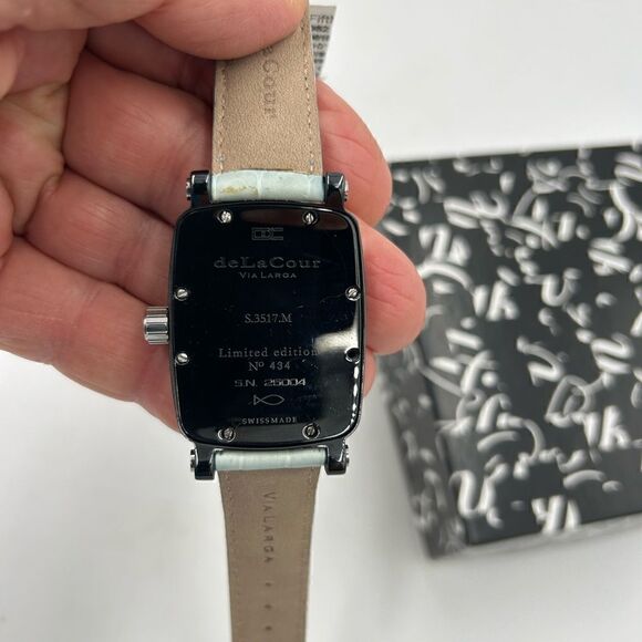 Men’s de la Cour via larga 40 mm limited edition stainless steel Swiss watch - Picture 7 of 11